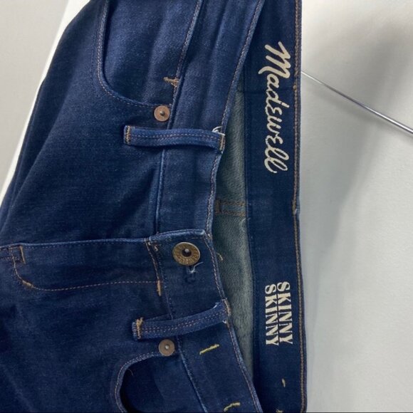 Madewell Skinny Skinny Blue Jeans 26 x 32 Stretch High Rise Casual Denim Dark - Picture 9 of 12